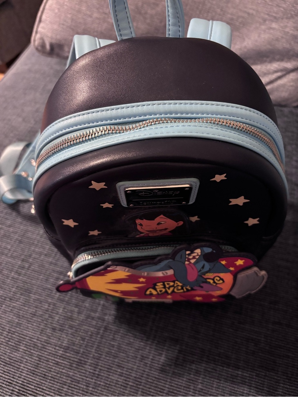 Disney Lilo & Stitch Loungefly Backpack with Matching Wallet - Picture 5 of 9